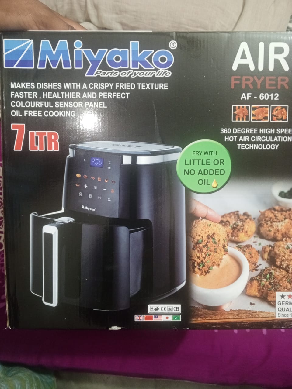 Picture of Miyako AF-6012 Digital Touch Control Panel Air Fryer.