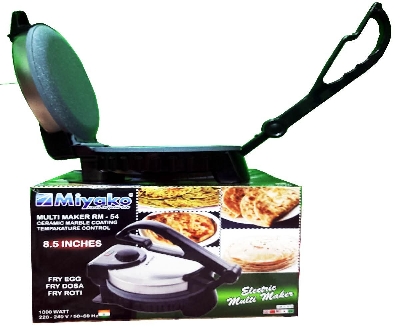 Picture of Miyako Electric Roti Maker RM-54 Marble Coating | Miyako Electric Roti Maker RM-54 Black And Silver