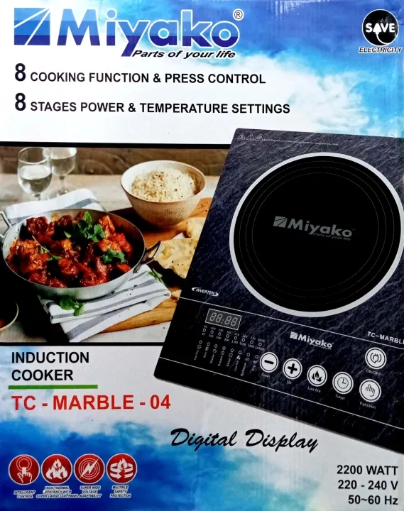 Picture of Miyako Induction Cooker TC-MARBLE04 (INVERTER) FREE COOKING POT (Black)
