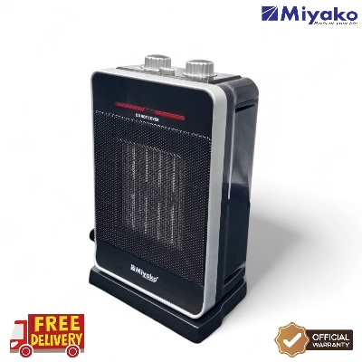 Picture of Miyako PTC-602 Oscillating 2000W PTC Ceramic Room Heater – Fast Heating for 400 sq-ft Rooms Heater with Overheat & Tip-Over Protection (Black)