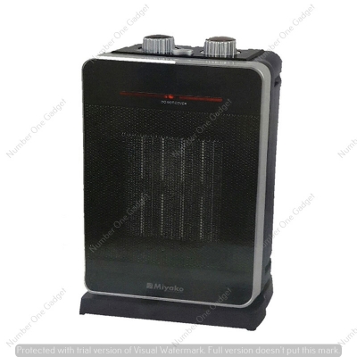 Picture of Miyako PTC-602 Oscillating 2000W PTC Ceramic Room Heater – Fast Heating for 400 sq-ft Rooms Heater with Overheat & Tip-Over Protection (Black)