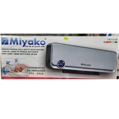 Picture of Miyako Remote Control Wall Mount Room Heater PTC-5210 (Black)