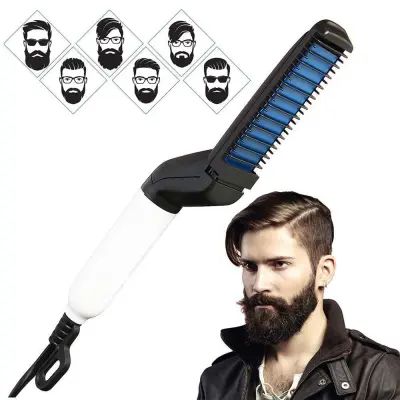 Picture of Modelling Comb Men Beard and Hair Quick Straightener Curling Straightener