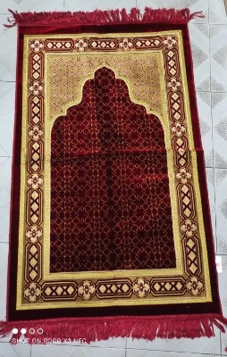 Picture of Multi-Colour Velvet Jaynamaz- Made in Turkey