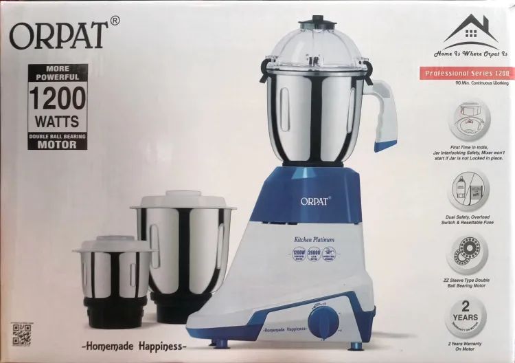 Picture of Orpat Kitchen Platinum Mixer Blender Plus Grinder 1200 Watt (2 Years warranty)