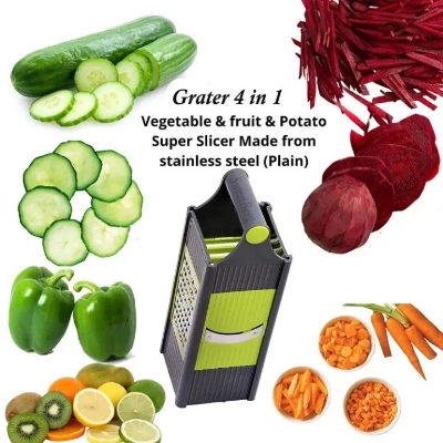 Picture of Plastic 4 in 1 Vegetable Slicer/Potato Chips Maker Grater with 4 Sides Vegetable Choppers-Potato Chips Maker Vegetable Potato Slicer