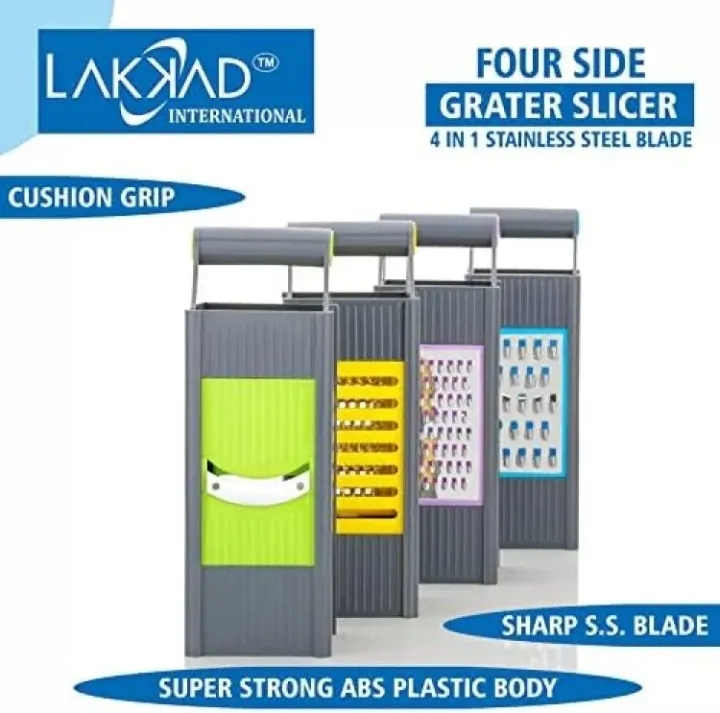 Picture of Plastic 4 in 1 Vegetable Slicer/Potato Chips Maker Grater with 4 Sides Vegetable Choppers-Potato Chips Maker Vegetable Potato Slicer