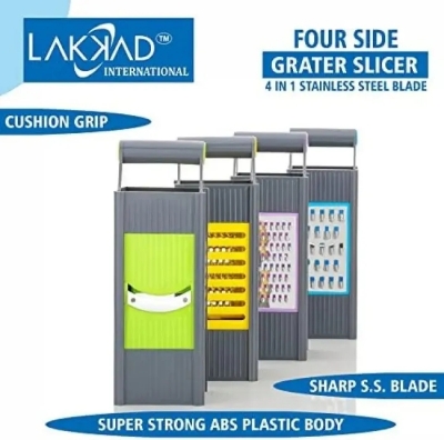 Picture of Plastic 4 in 1 Vegetable Slicer/Potato Chips Maker Grater with 4 Sides Vegetable Choppers-Potato Chips Maker Vegetable Potato Slicer