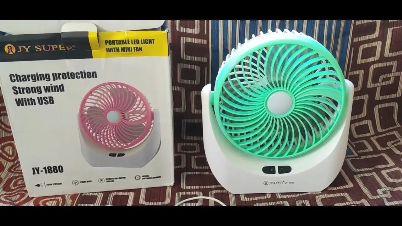 Picture of Portable & Rechargeable Mini Fan With Light - (Multycolour) Assorted
