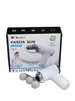 Picture of Portable Massage Gun, Triple head Massage Gun Pro+ Mini, 3-Head Percussion, 6-Speed Settings, Deep Tissue Muscle Relief, 2300-3200RPM, with 9 Attachments, 1200mAh Battery