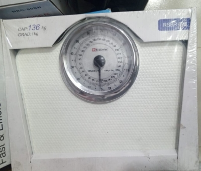 Picture of RedSwiss mechanical personal weight scale, likely the model RSBR-605. (White)