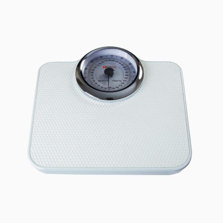 Picture of RedSwiss mechanical personal weight scale, likely the model RSBR-605. (White)
