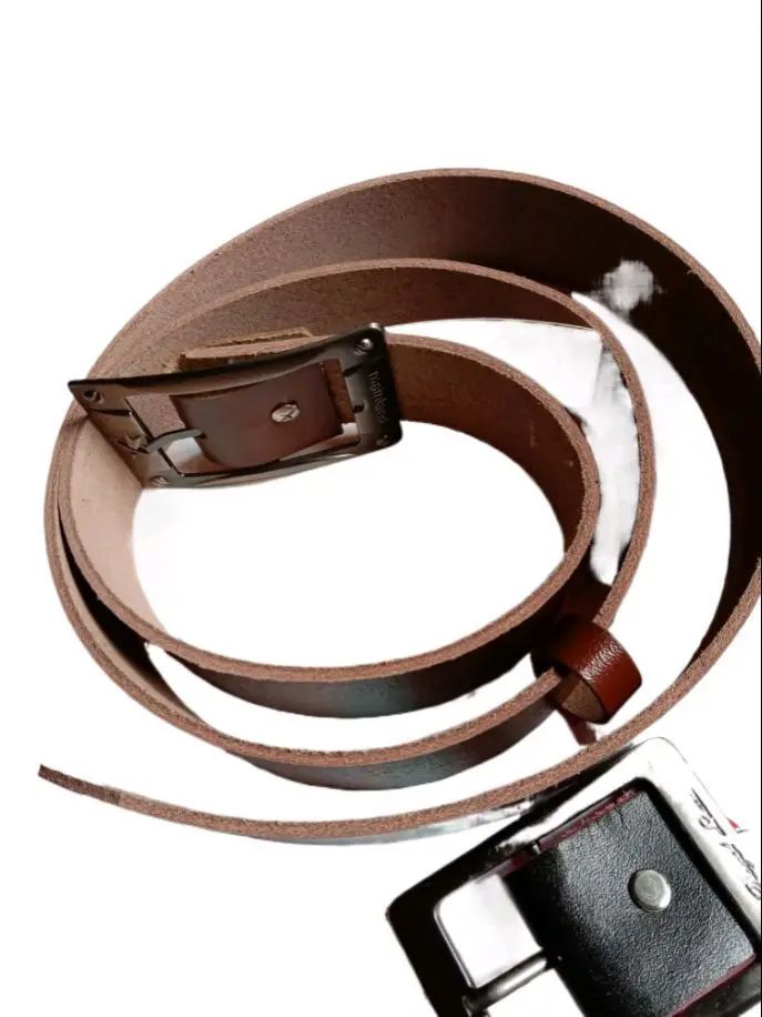 Picture of Single Part Leather Waist Formal Belt Brown and Black Colou (Multicolor,One size fits all)