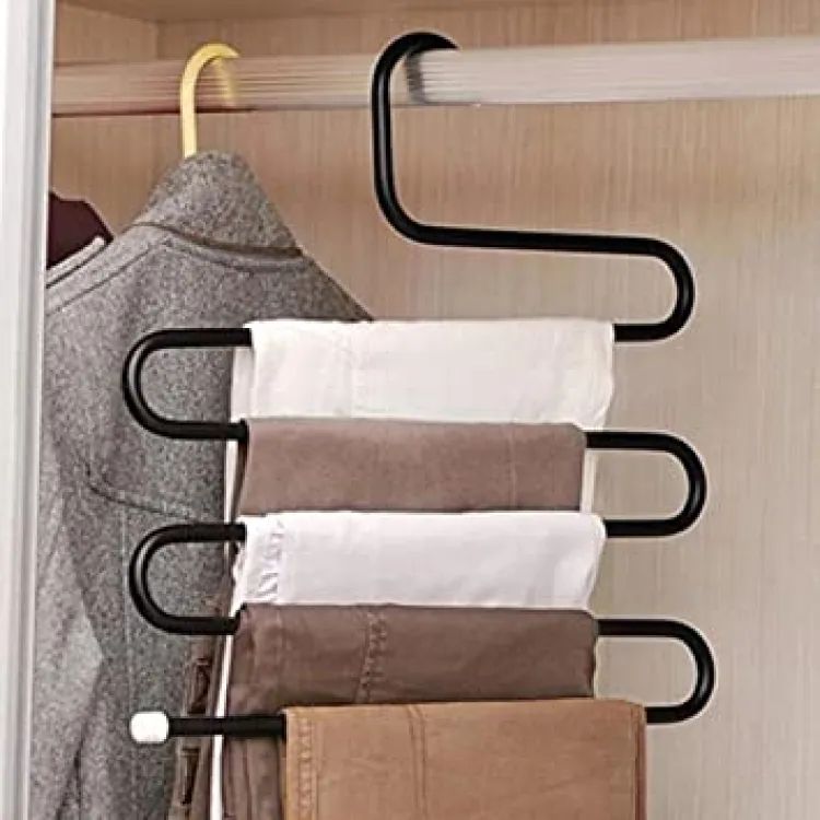Picture of S-Shape Stainless Steel 5 Layer Cloth Hanger - Hanger (Silver)