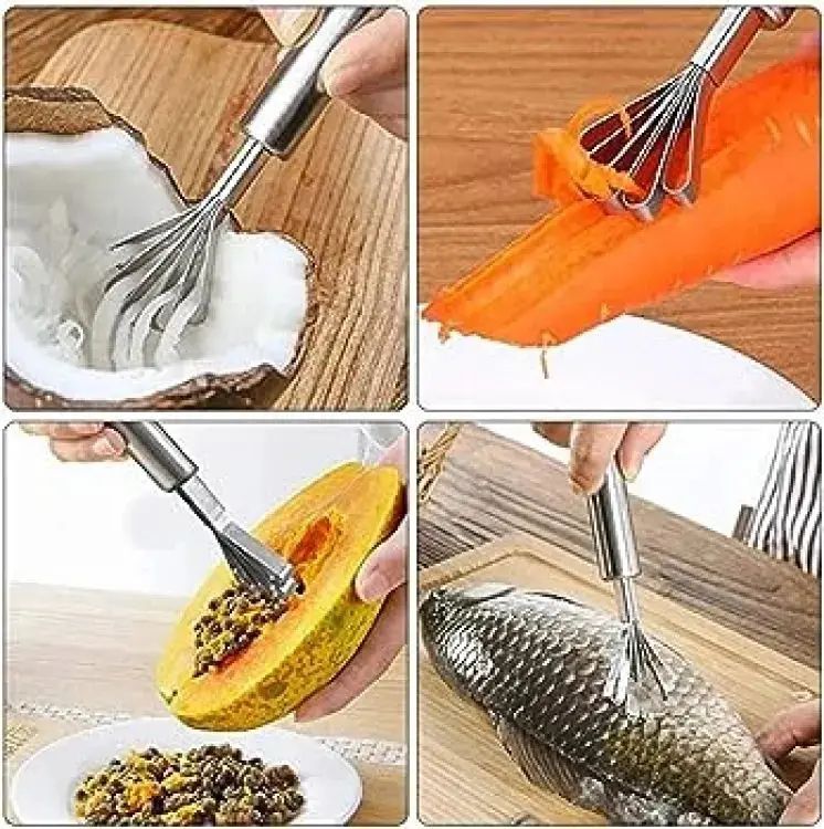 Picture of Stainless Steel High-strength corrosion-resistant Kitchen Fruit Tools Coconut Shaver Kitchen Fish Clean Scales Tools AccessoriesLow
