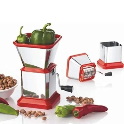 Picture of Stainless Steel Onion, Chilly, Dry Fruit and Vegetable Cutter Chopper (Red)