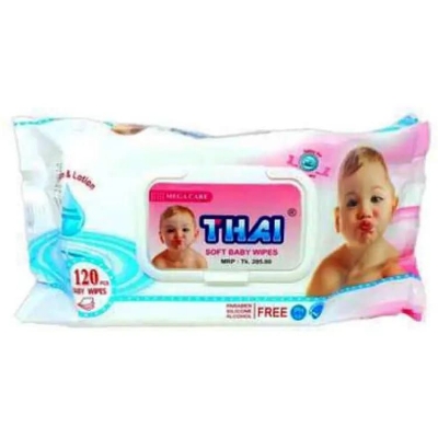 Picture of Thai Baby Wet Wipes (Pouch Pack)- 120Pcs