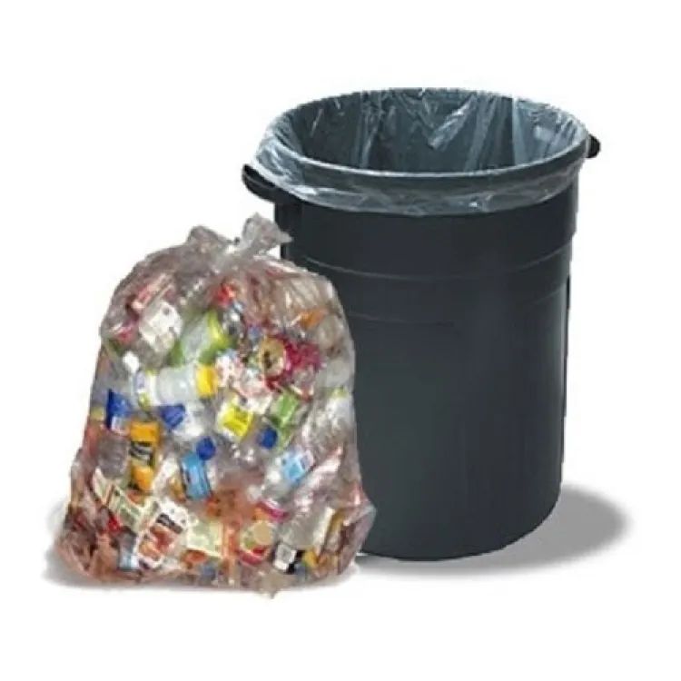 Picture of Transparent (16" X12") 100 PCS Trash Bag / Poly Bag / Garbage Bag / Moyla Felar Bag / Polibag (White)