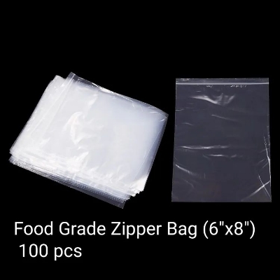 Picture of Zipper poly bag/ziplock poly Bag /Food Grade lock bag (6"*8")100pcs