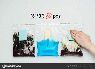 Picture of Zipper poly bag/ziplock poly Bag /Food Grade lock bag (6"*8")100pcs