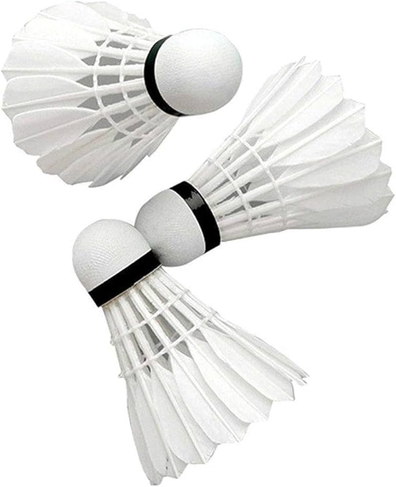 Picture of White Badminton Feather Cock - 2pc White