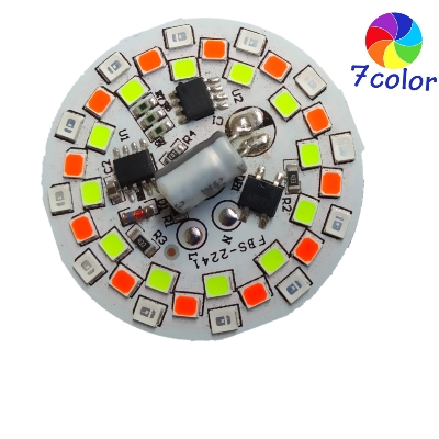 Picture of 1pcs RGB 7 Color LED Light Plate AC-220V Multicolor