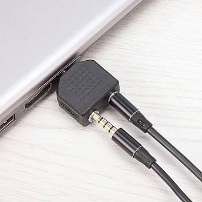 Picture of 3.5mm 1 to 2 Audio Duplicator Adapter - Black 1Ps Black