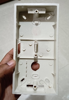 Picture of 1 ps Double Gang Outer Box, Switch Box, MK Tola, Wall Switch MK Back Cover White