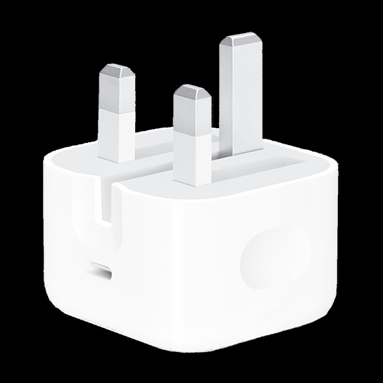 Picture of iPhone 3 pin 20W Power Adapter Charger USB-C To Lightning Cable White