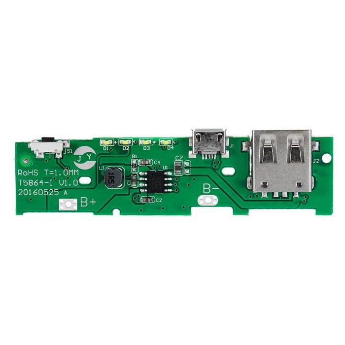 Picture of 5V 1Ah Power Bank Charger Module Charging Circuit Board Step Up Boost Power Module Green
