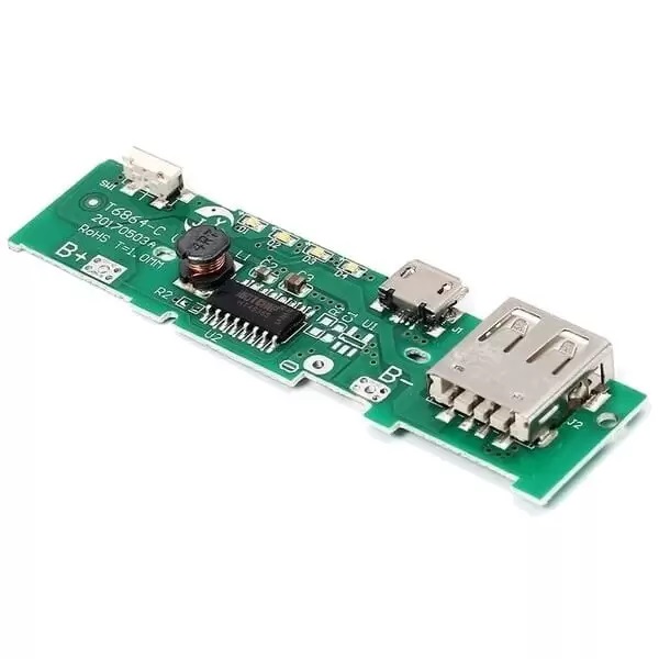 Picture of 5V 1Ah Power Bank Charger Module Charging Circuit Board Step Up Boost Power Module Green