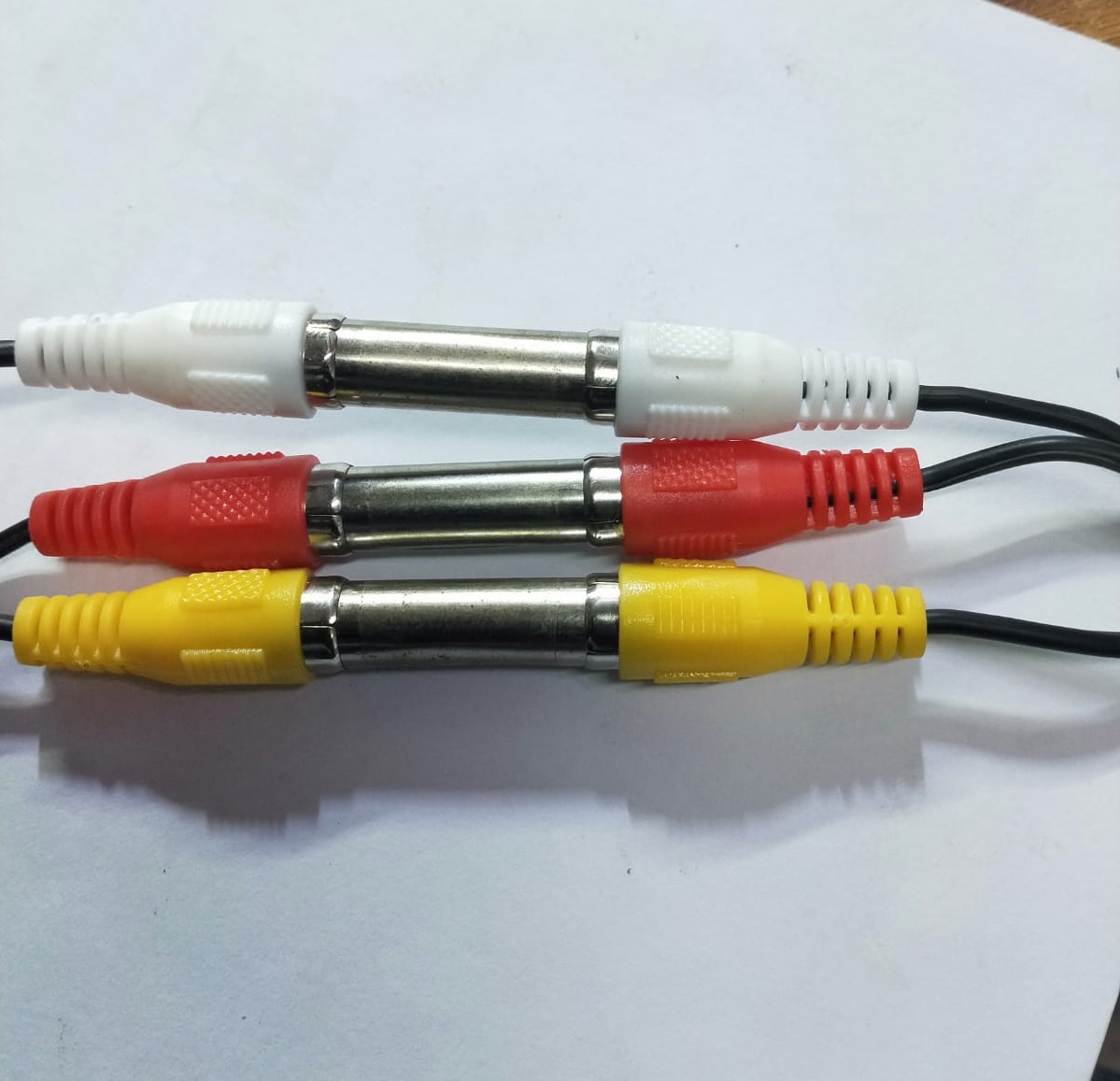 Picture of RCA to RCA Female to Female Connector Extesion Lead Sound Cable Audio Adaptor Converter 3 Ps 