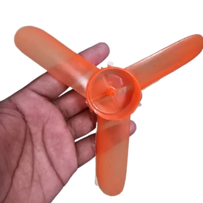Picture of 150mm Shaft Diameter 4mm Plastic 3 Blede Fan For Making Mini DC Fan 2PS Multicolor