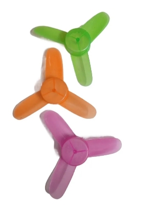 Picture of Plastic Fan for DC Motor 3 pice Fan  Parts & Accessories Multicolor