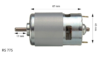 Picture of 775 Single Ball  Bearing DC Motor 5mm Knurling Shaft with Cooling Fan Low Noise RS 775 DC Motor Multicolor