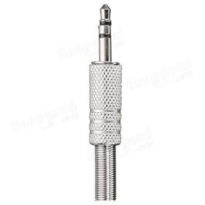 Picture of 3.5mm Aux Connector Headphone Jack, 3 POLE, Metal Audio jack For Computer Speaker, Mobile, Laptop, PC, Bluetooth speaker, Amplifier Pack of 2pcs Silver