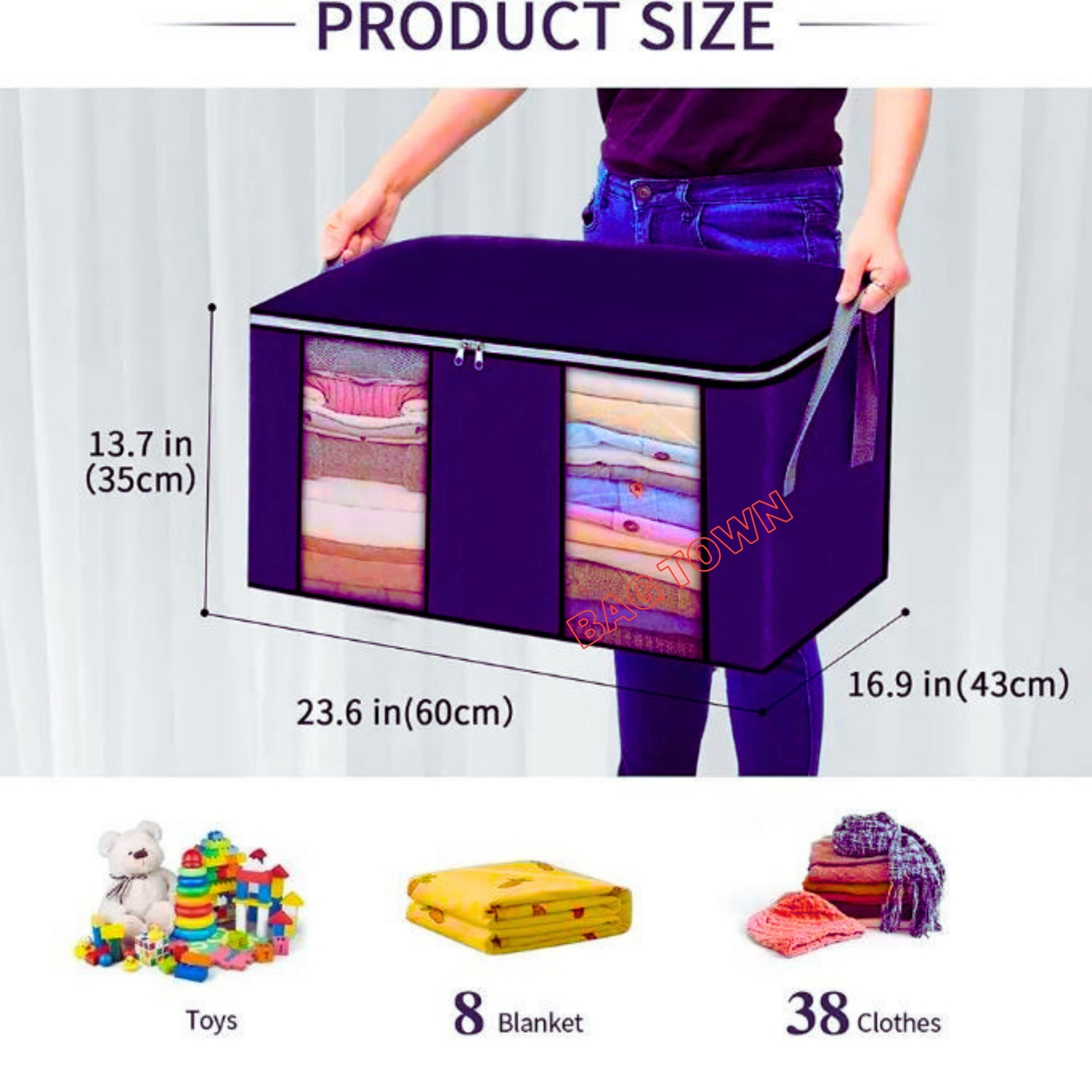 Picture of Premium Quality Cloth/Quilt Storage Bag Large Size Storage Bag With High Quality Zipper.
