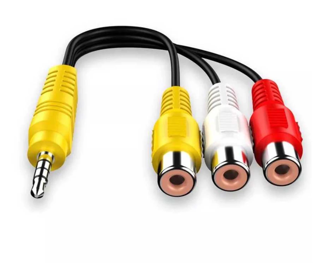 Picture of 3.5mm to RCA Cable Composite Stereo Audio AV Adapter Cord Multicolor