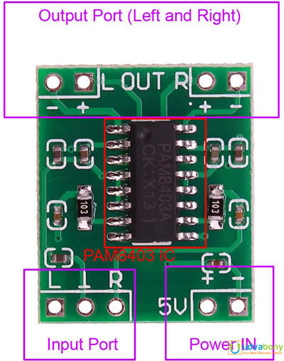 Picture of PAM-8403 Stereo Audio Amplifier - Green Green