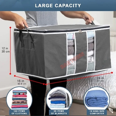 Picture of 1Pcs New Quilt Storage Bag, King Size Blanket Storage Organizer, 1 PcsLarge Capacity Cloth Storage Bag