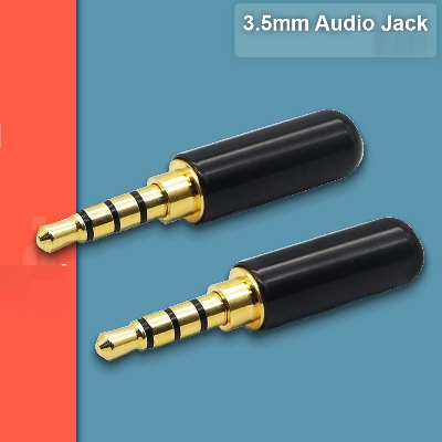 Picture of TE 4 Pole 3.5mm Male Repair Headphone Jack Plug Metal Alloy Audio Soldering 1 Ps 