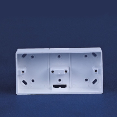 Picture of 2 Gang Double PVC Back Cover Box For Gang Switch, Gang Socket White