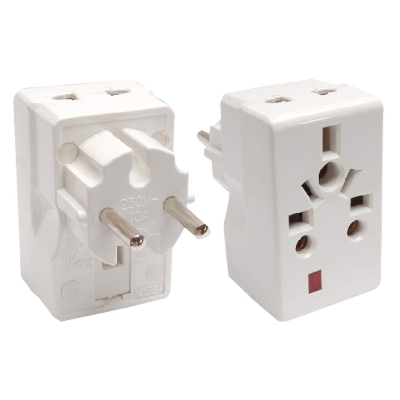 Picture of Mobile Recharge Mobile Recharge 100% 10 G7  Multi Plug Adapter AC Power Socket AC 250V 10A 2 Pin Power Plug To 3 Way 3 Point Socket Converter With LED Indicator Electrical Travel Adapter Converter      	 Multi Plug Adapter AC Power Socket AC 250V 10A 2 P White