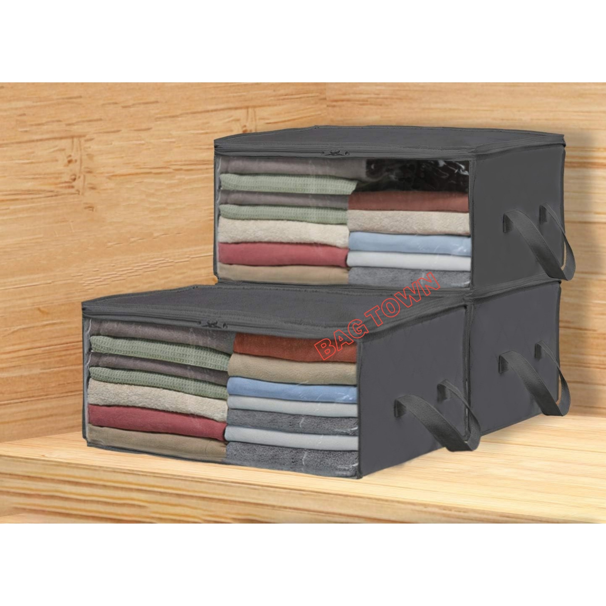 Picture of Extra Capacity Cloth Storage Bag, Transparent Underbred Large Cloth Storage Bag