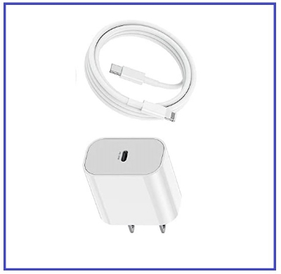 Picture of Original 20 watt Fast Charging Adapter and Cable Compatible for appIe iPhone 14 White