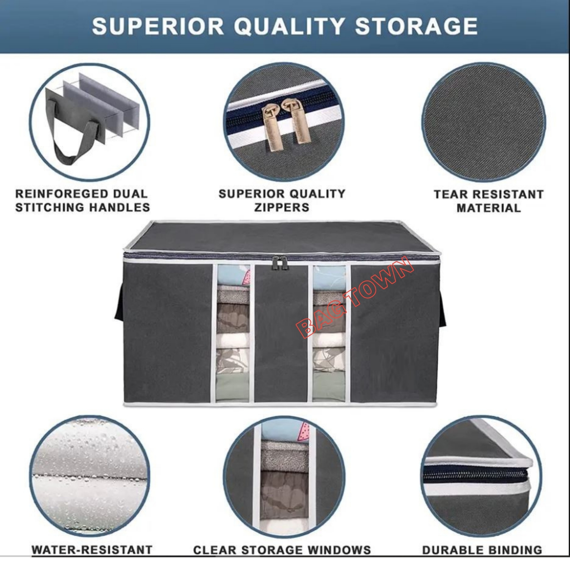 Picture of New Quilt Storage Bag, King Size Blanket Storage Organizer, Large Capacity Cloth Storage Bag.