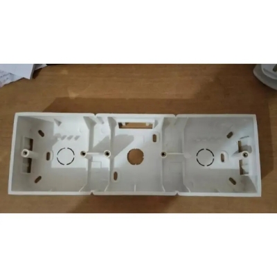 Picture of 3 Gang PVC Back Box for Gang Switches and Sockets - Perfect Fit for Electrical Gang Switch and Gang Socket Installation White