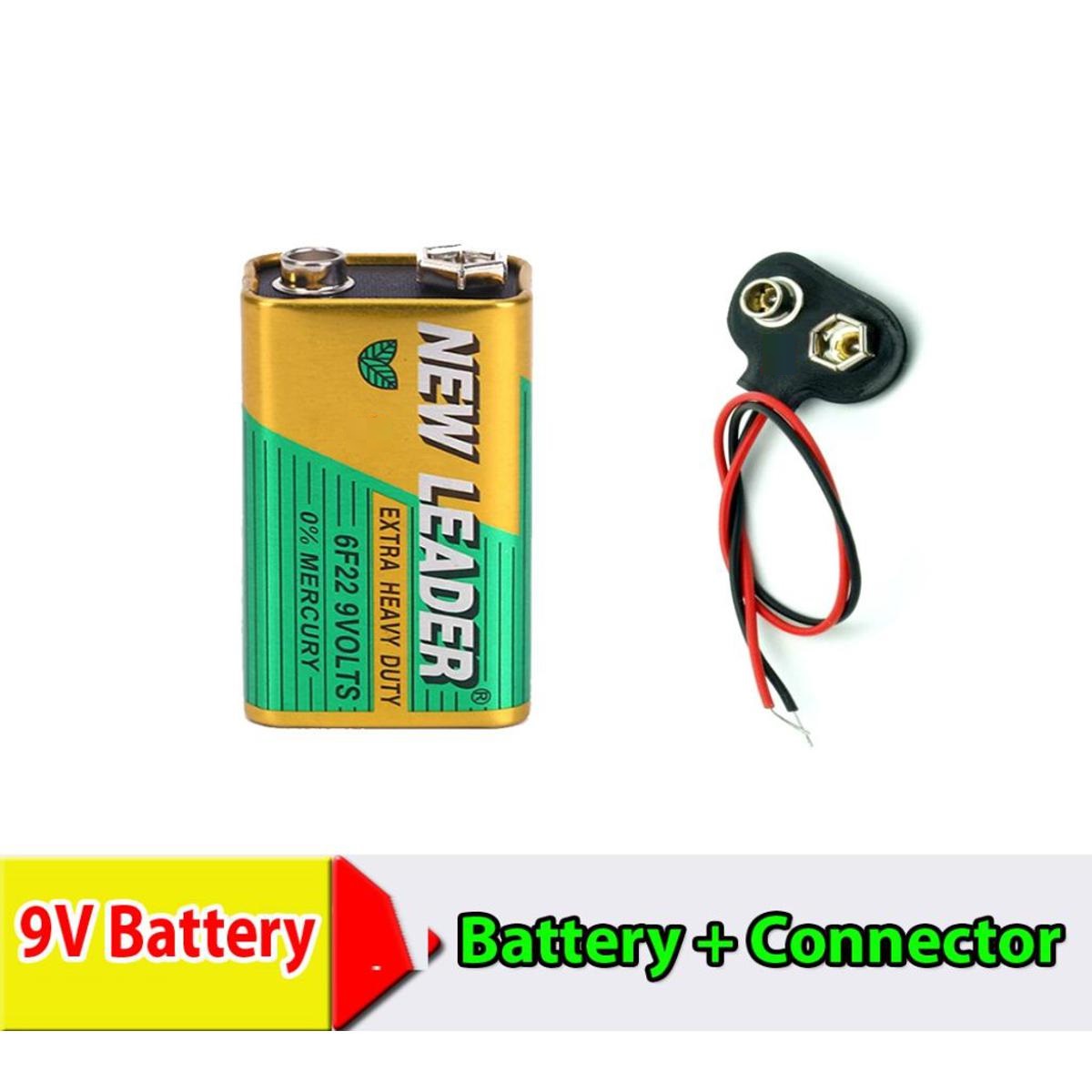 Picture of 9V Battery with Connector Combo Pack ( Battery + Connector ) Multicolor
