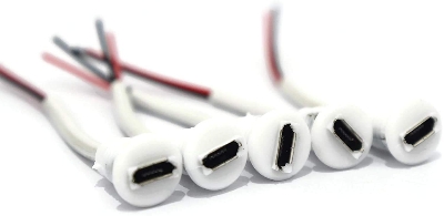 Picture of Micro USB Female Socket Panel Mount With Cable - 5 Ps White