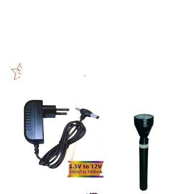 Picture of Ac To Dc 1.5V To 12V Power Adapter Universal Automatic - Charger With 2 Jack Black